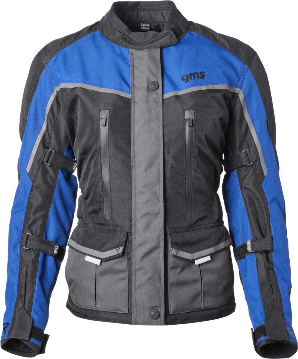 gms Twister Neo Dames Zwart Blauw Waterdichte Textiele Motorjas - Jas