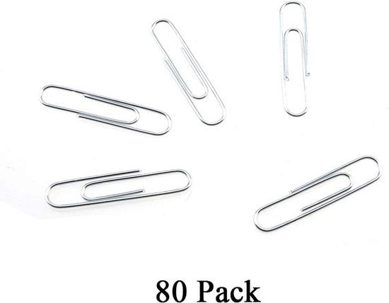 Vinaco Paperclips 50mm – 100 Stuks – Vinyl Gecoat – Corrosiebestendig – Geschikt Tot 30 Vellen – Blauw – Handig Voor Kantoor & School