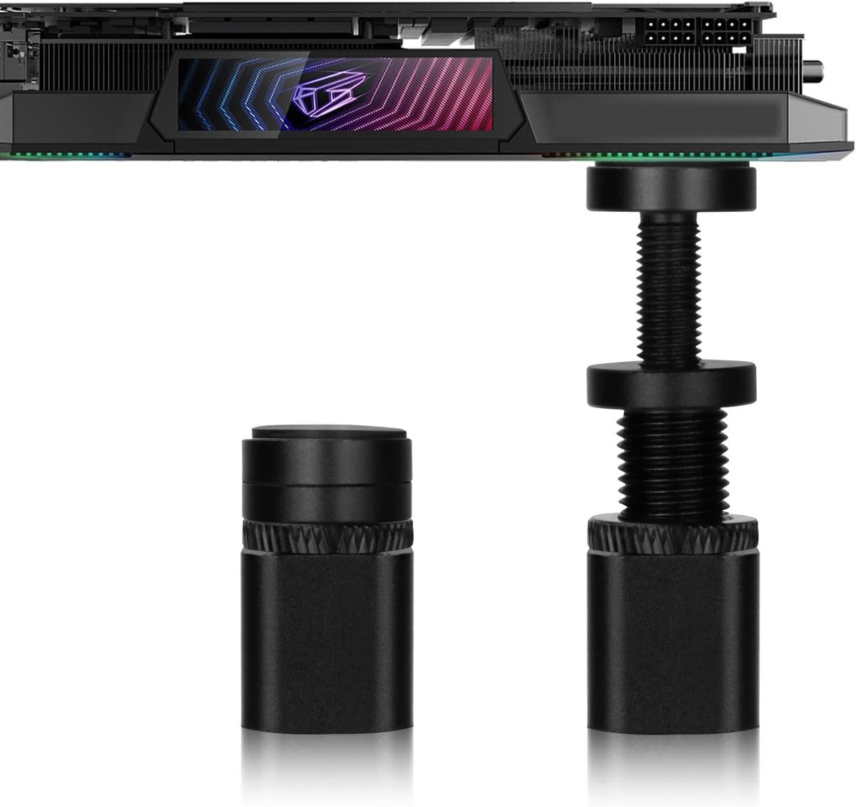 GPU Houder - Grafische Kaart Steun - PC Stabiliseren - Verstelbaar Ontwerp - 2.5-5cm Hoogte - Zwart