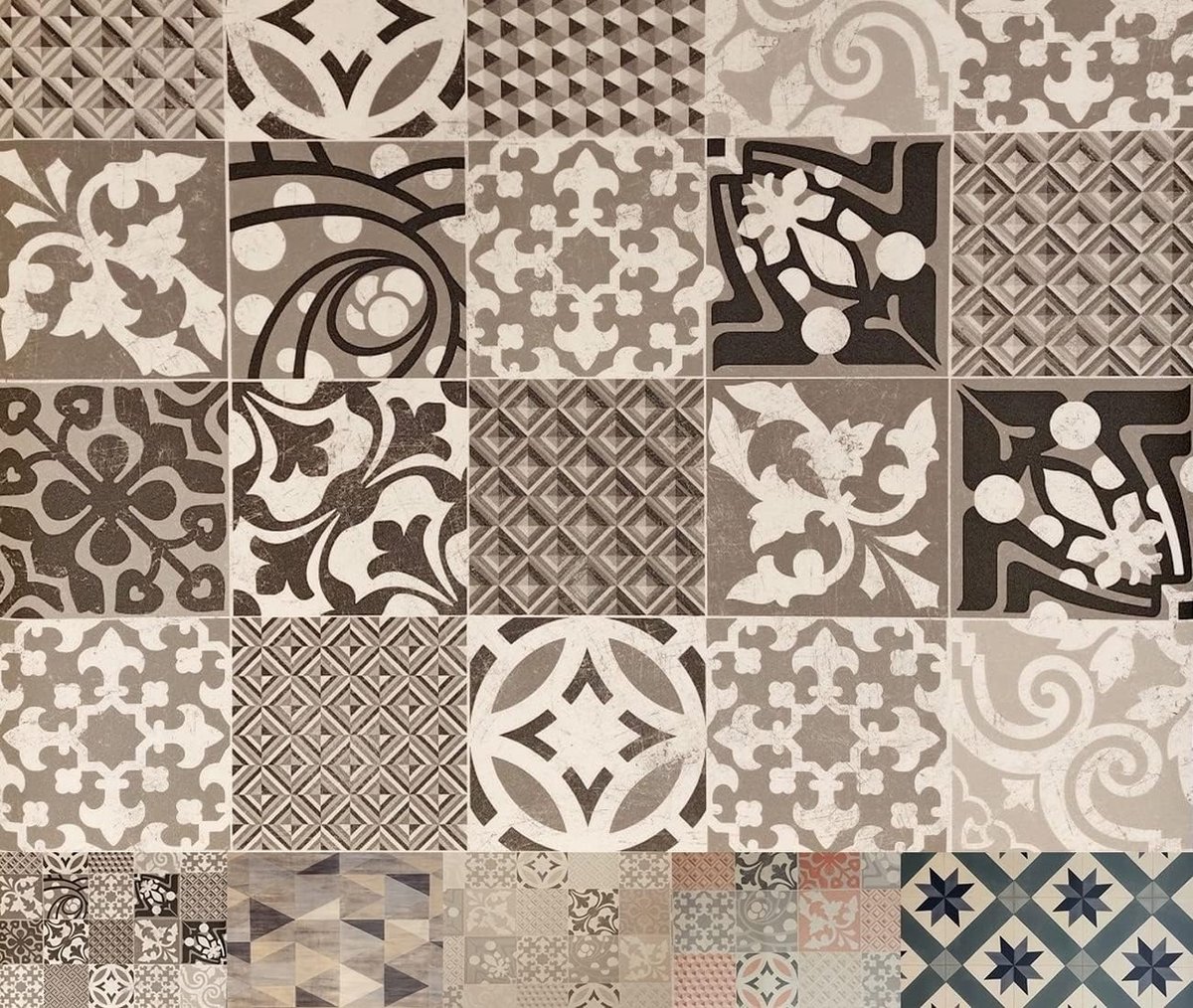 PVC vloerkleed - Vinyl vloerbedekking - Keuken en gang - Verweerde vintage look - 160x240c