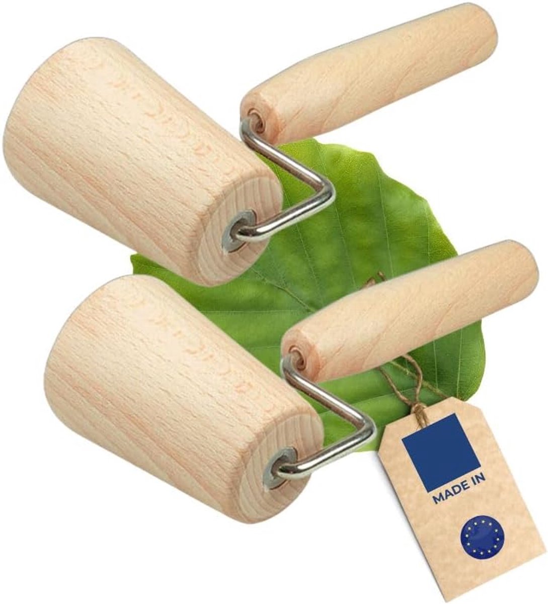 Deegroller Hoekroller - Bakaccessoire Hout - Gelijkmatig Uitrollen - Conische Hoekvorm - 17 cm