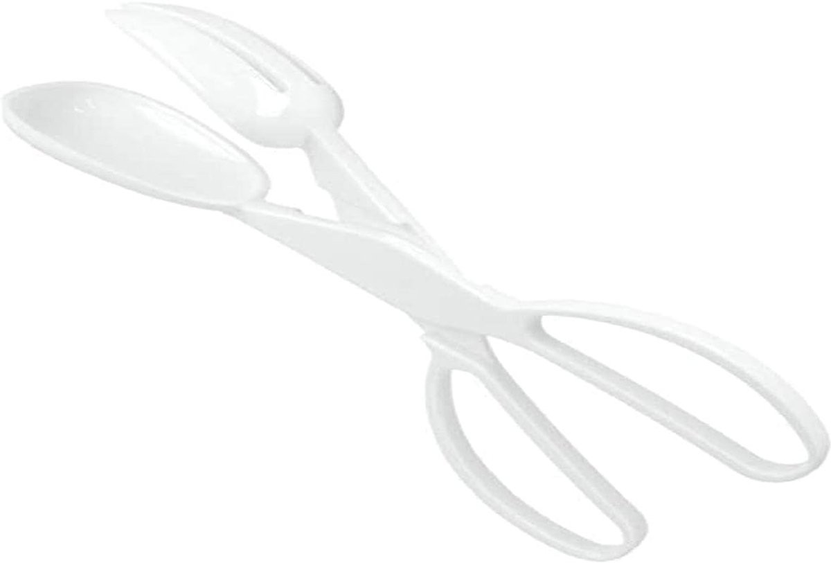 Salade Tang Set - Opschepbestek Keuken - Serveren van Salades - Vaatwasserbestendig Materiaal - 4 Stuks - Zwart