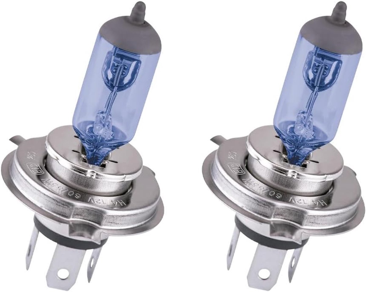 Halogeen Koplamp Set - Auto Lampen - Wegverlichting - Metaal Blauw Licht - 12V 55W