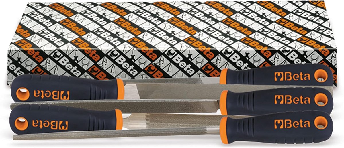 Vijlenset Tweede Cut - Metaalvijlen - Metaal Bewerken - Bimateriaal Handvat - 30cm Lengte