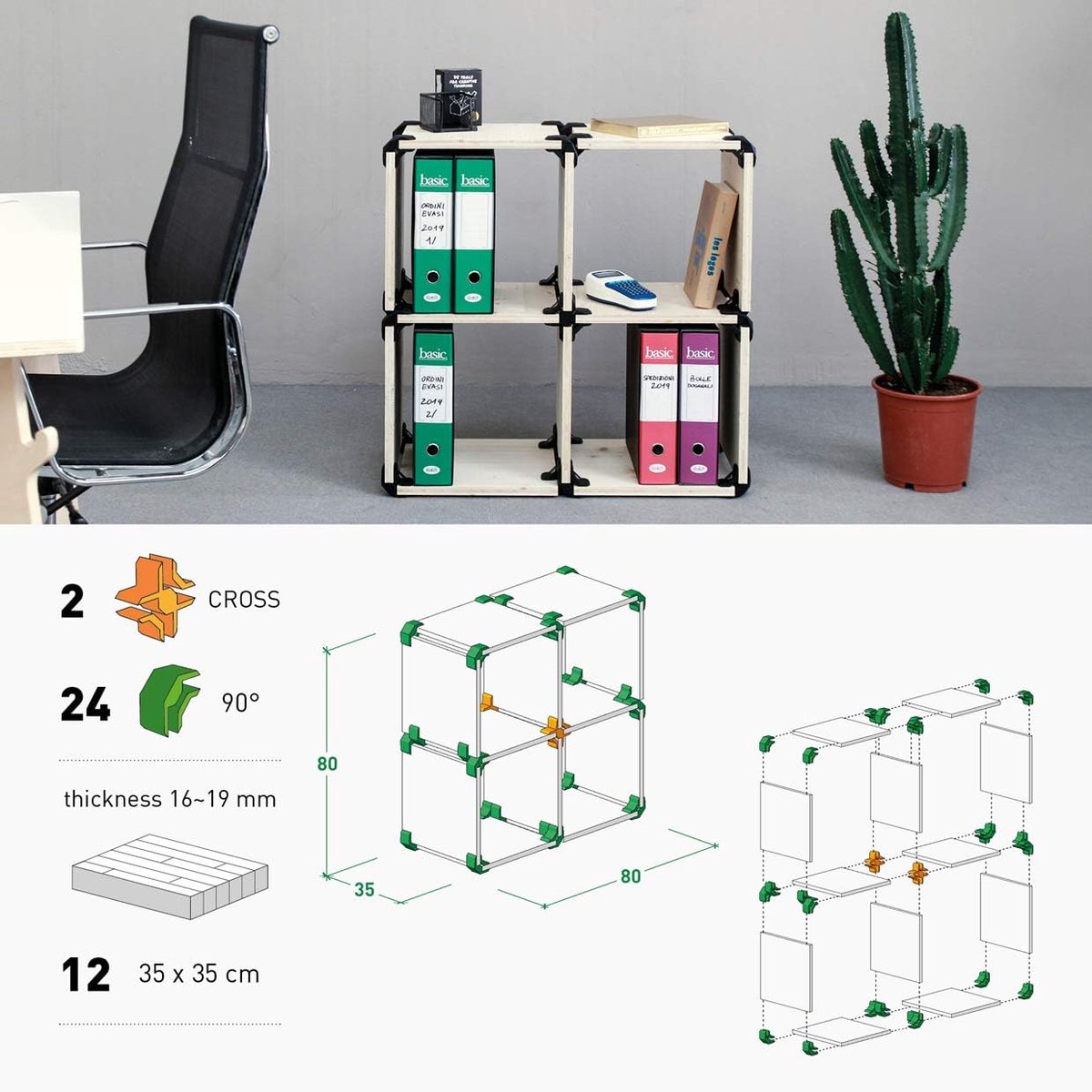 Klemmen Bouwpakket - Kunststof Verbinding - Modulaire Planken Maken - Herbruikbaar & Veelz