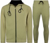 Tweedelige Set - Trainingspak Heren - Joggingpak Heren Volwassenen - Huispak Heren - 5035 - Bruin