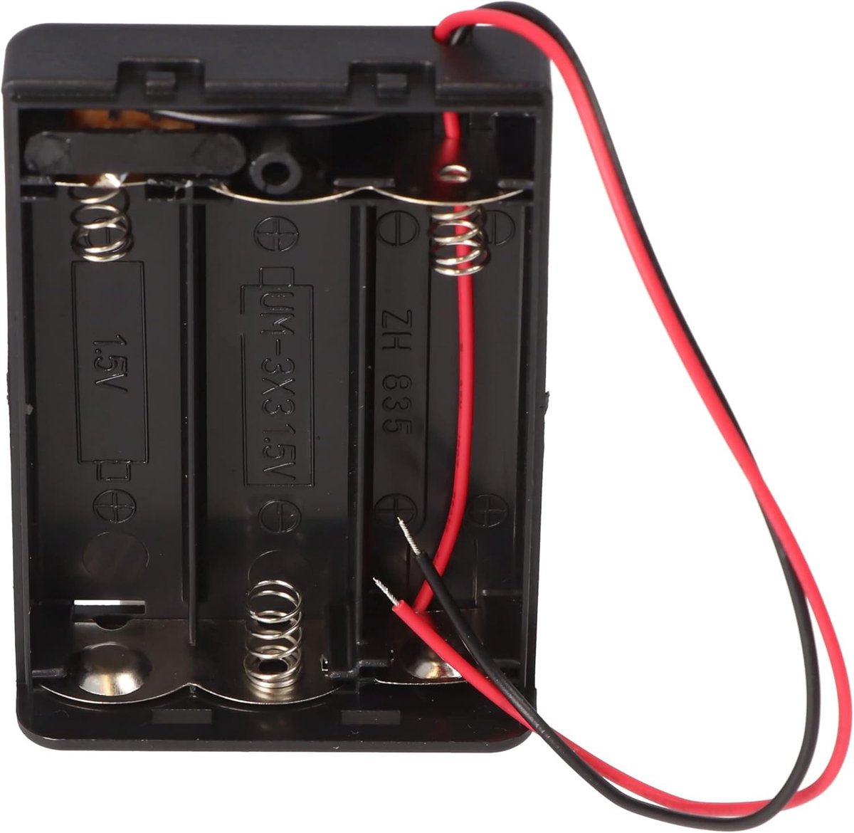 Batterijhouder Deksel - Batterij Opslag - Energievoorziening - Waterafstotend - 3 Mignon - Zwart