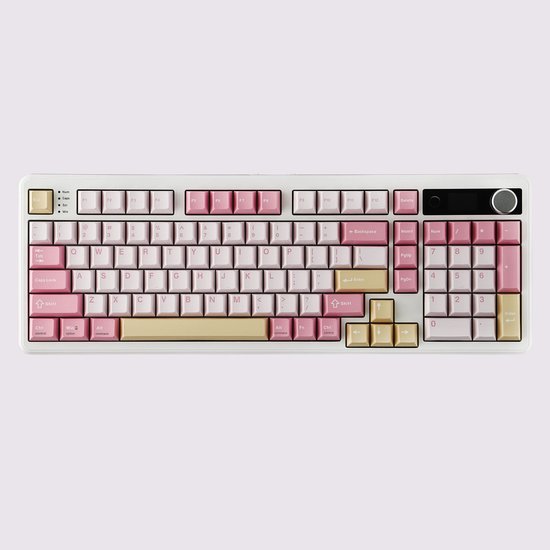 Epomaker TH99 PRO Draadloos Mechanisch Gaming Toetsenbord - 96% Layout met Numpad - 10.000mAh Accu - Gasket Mount - US QWERTY - Roze