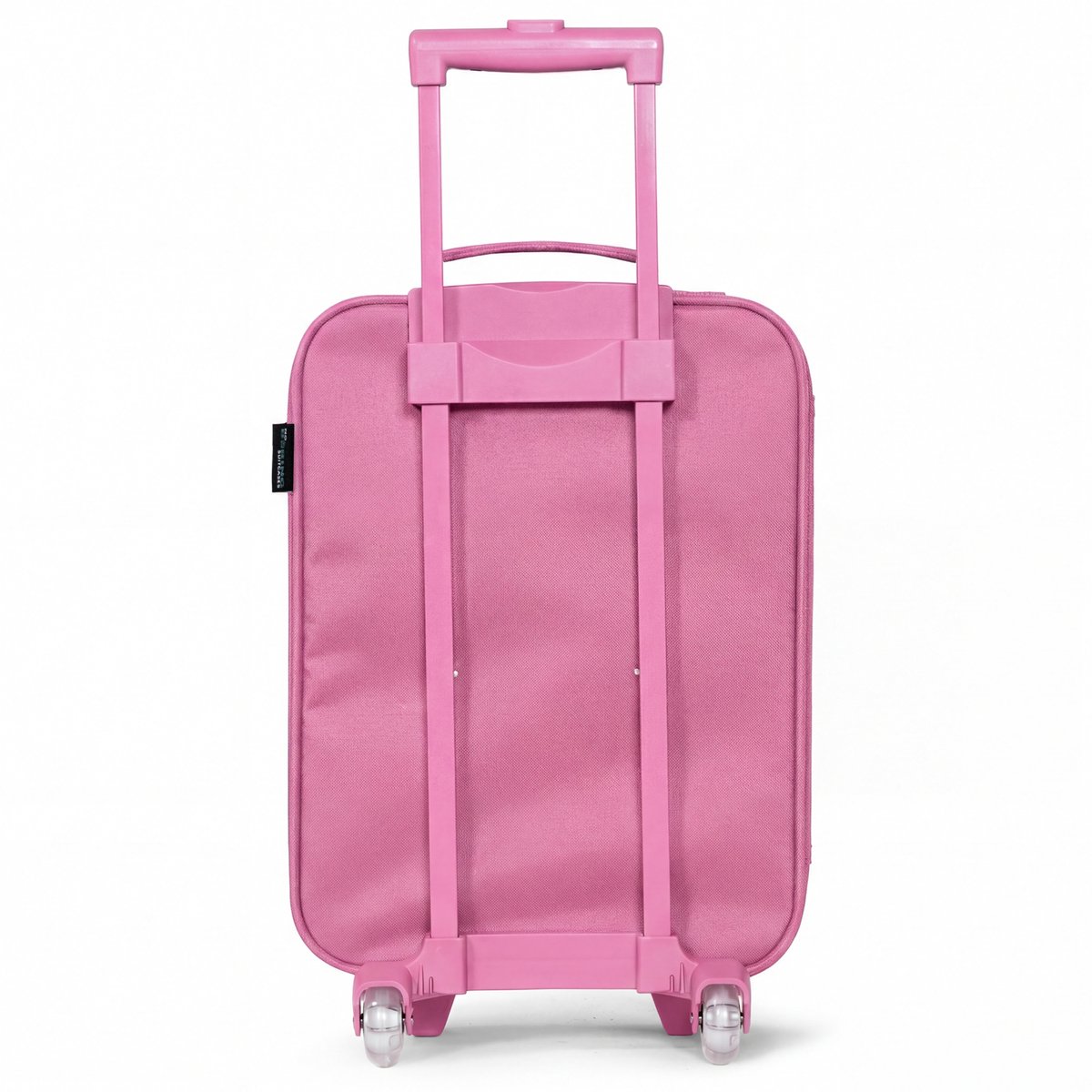 NoBoringSuitcases.com® - Kinderkoffer roze - Kindertrolley meisje - Roze bloemen - Koffer kind lichtgewicht - Reiskoffer trolley voor kinderen - Koffertje met lichtgevende wieltjes - Rolkoffer — cadeau in Spellen & Speelgoed - foto 3