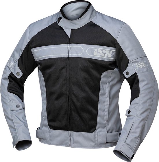 IXS Evo-Air Grijs Zwart Textiele Motorjas - Maat S - Jas