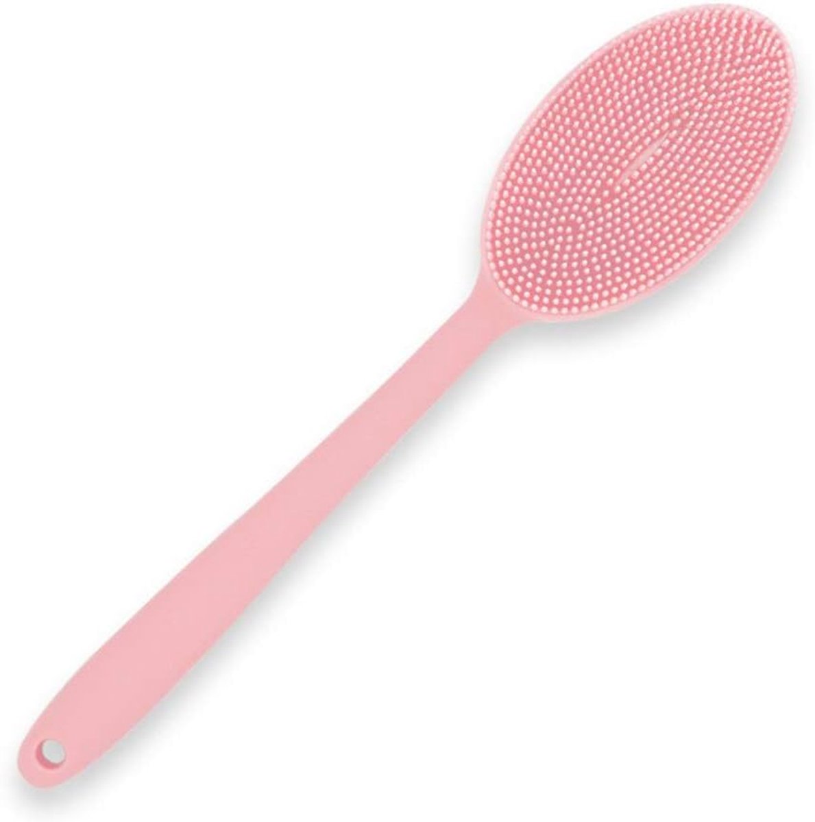 Douche Borstel - Badspons Loofah - Huid Scrubben - Dubbelzijdig Ontwerp - Lange Handgreep - Rood