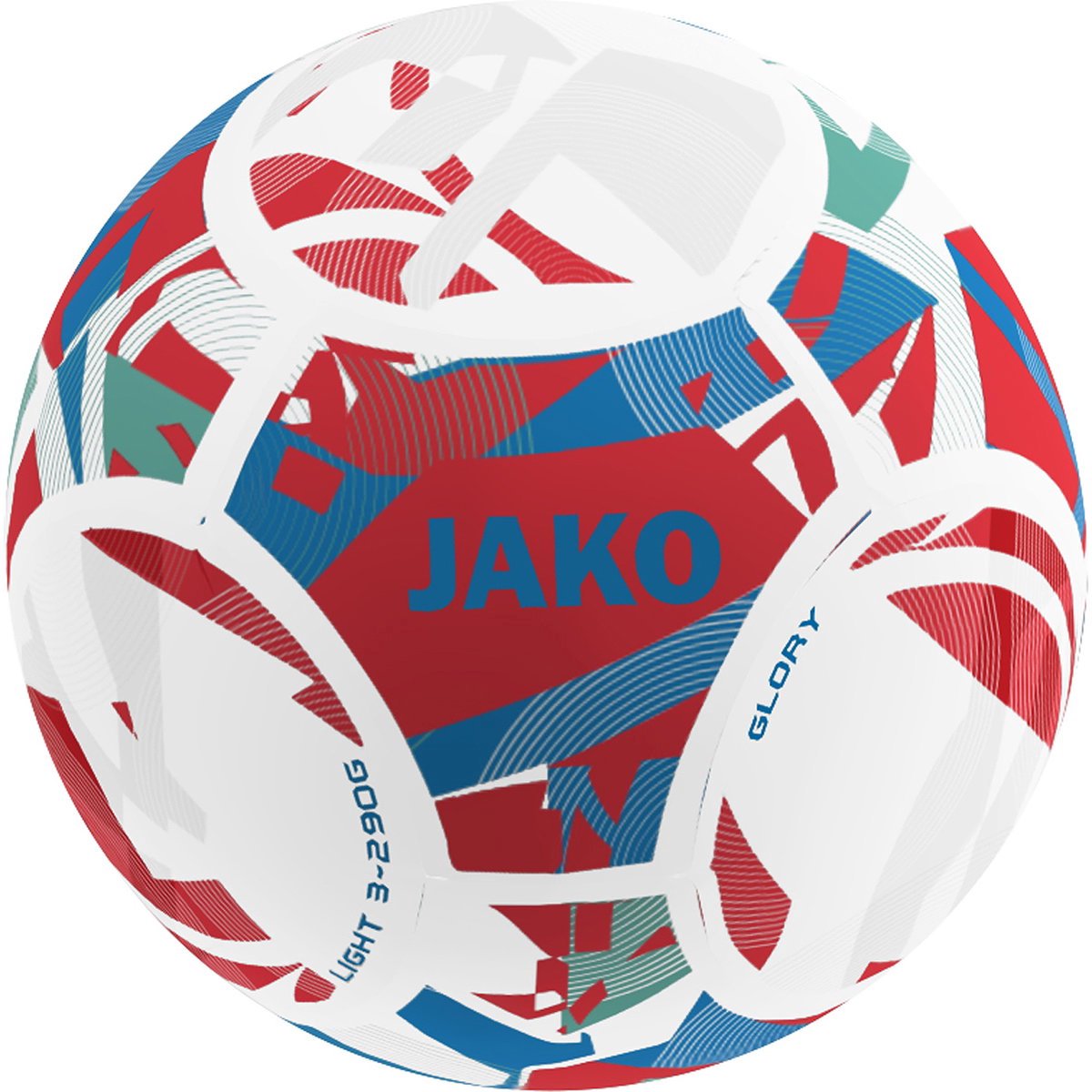 Jako Glory 290G (Size 3) Lightbal - Wit / Rood / Jako Blauw | Maat: 3