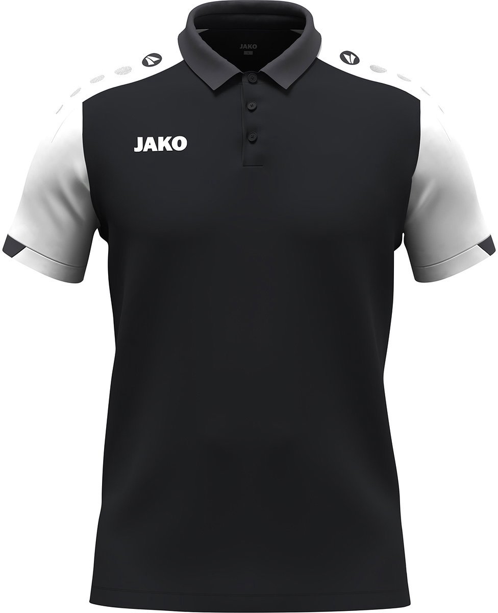 Jako Dynamic Polo Dames - Zwart / Wit / Antraciet | Maat: S
