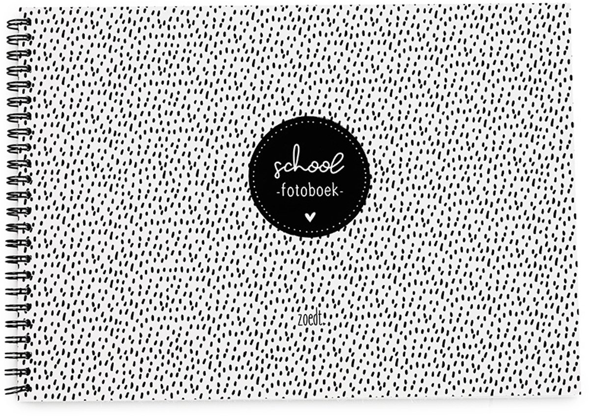Zoedt fotoalbum - schoolfotoboek - voor alle formaten foto's - 21x29,7cm - zwart wit