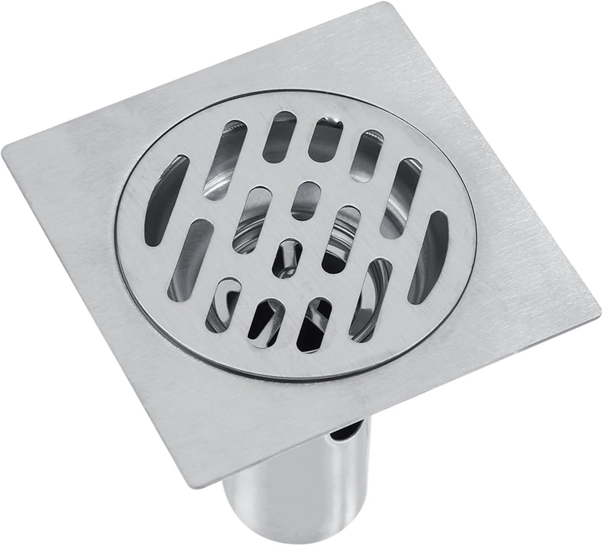 Vierkante Afvoerput - Vloerput RVS - Snel Water Afvoeren - Verdikt Anti-geur Ontwerp - 10x10cm - Zilver