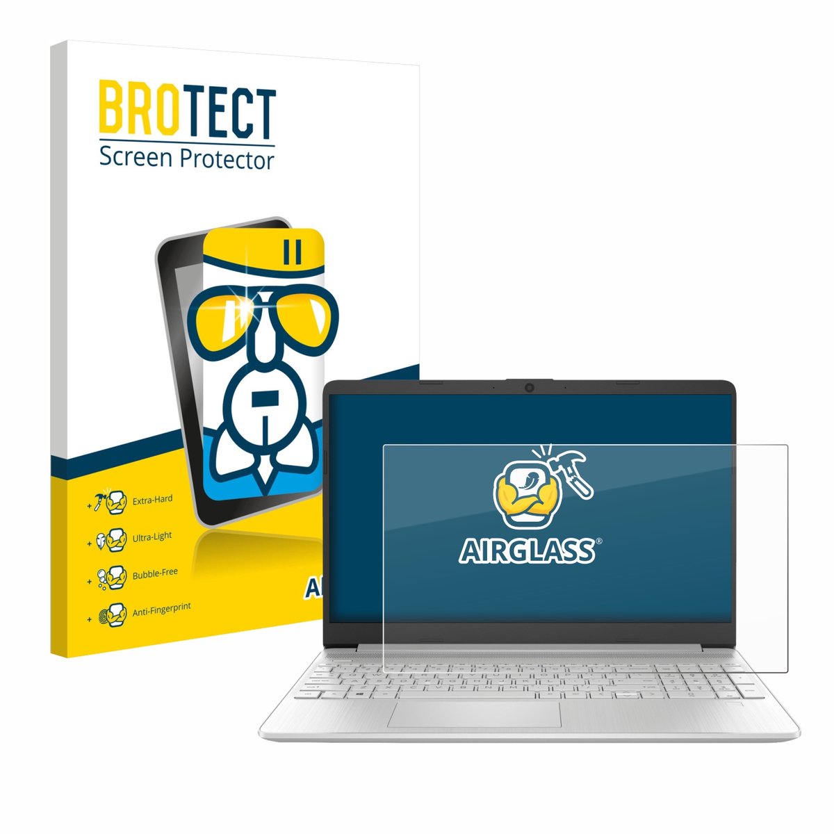Screenprotector voor HP 15s-fq2000 Beschermglas transparant
