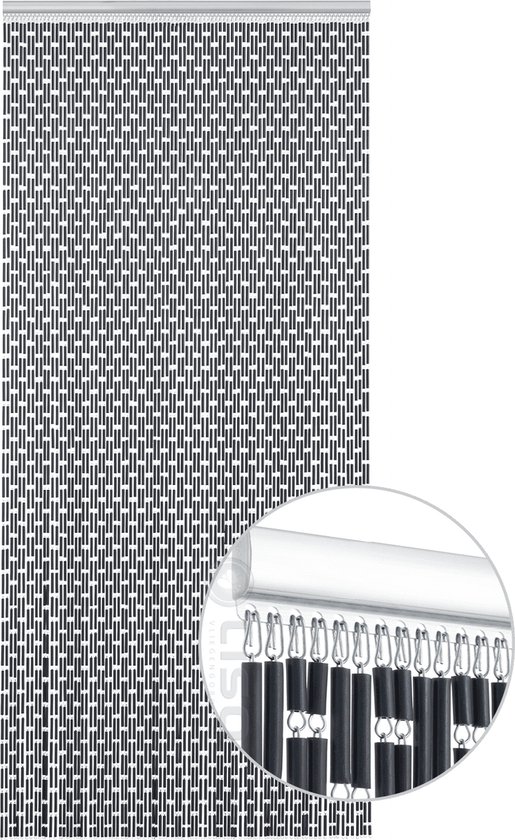 Liso Vliegengordijn - Hulzengordijn Gitzwart - 100 x 232 cm