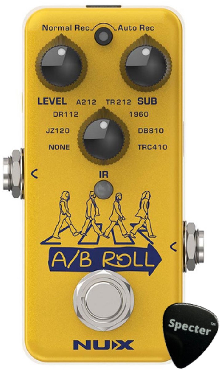 NUX A/B Roll Octave & Loop Pedal – Looper met IR Loader – Gitaar Effectpedaal – Inclusief Specter Plectrum