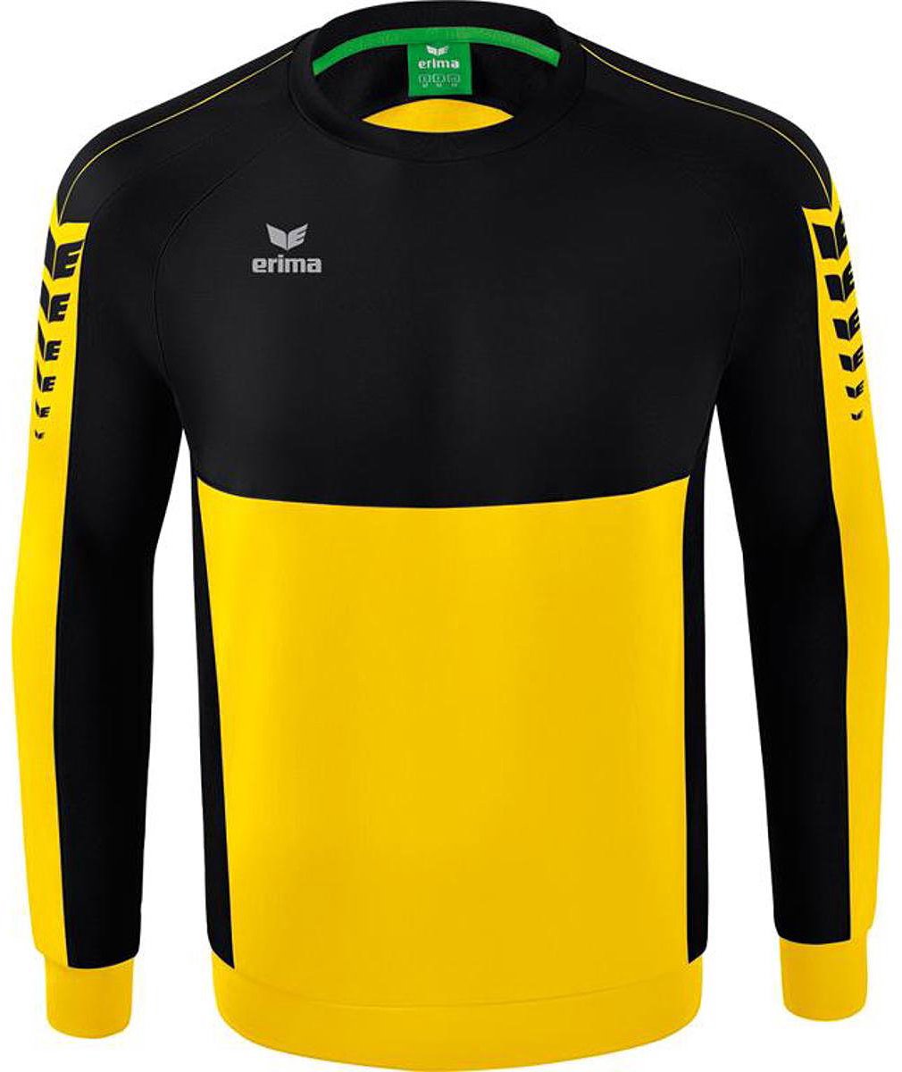 Erima Six Wings Sweatshirt Kinderen - Geel / Zwart | Maat: 164
