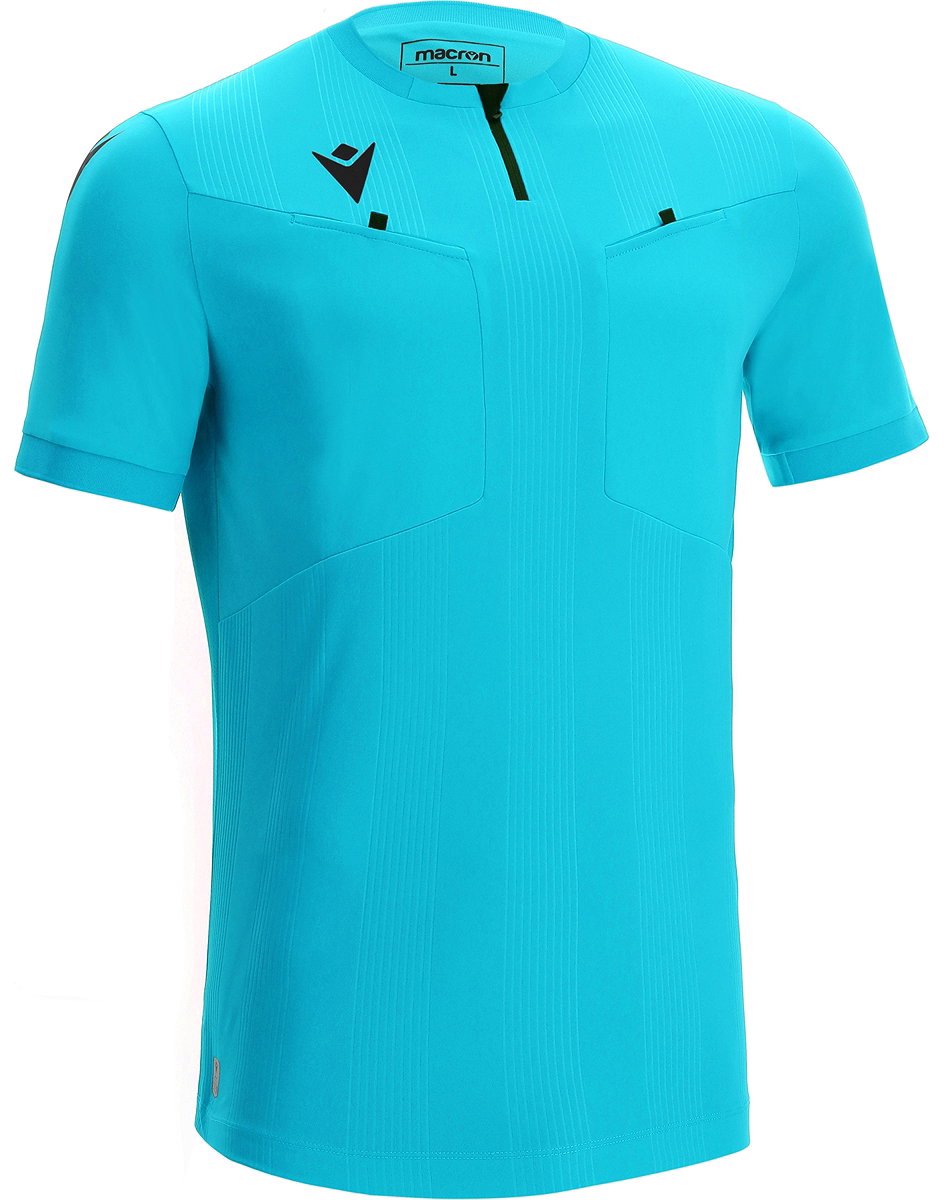 Macron Dienst Scheidsrechtersshirt Korte Mouw Heren - Fluor Turquoise | Maat: XL