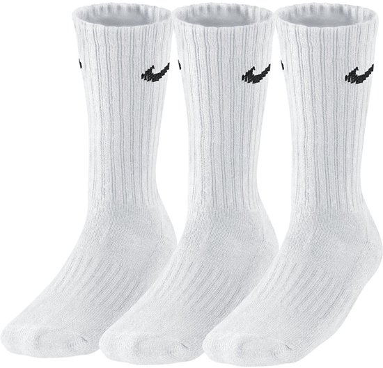 Nike - Dri-FIT Everyday Cushioned Crew Socks 3P - Witte Sportsokken-42 - 46