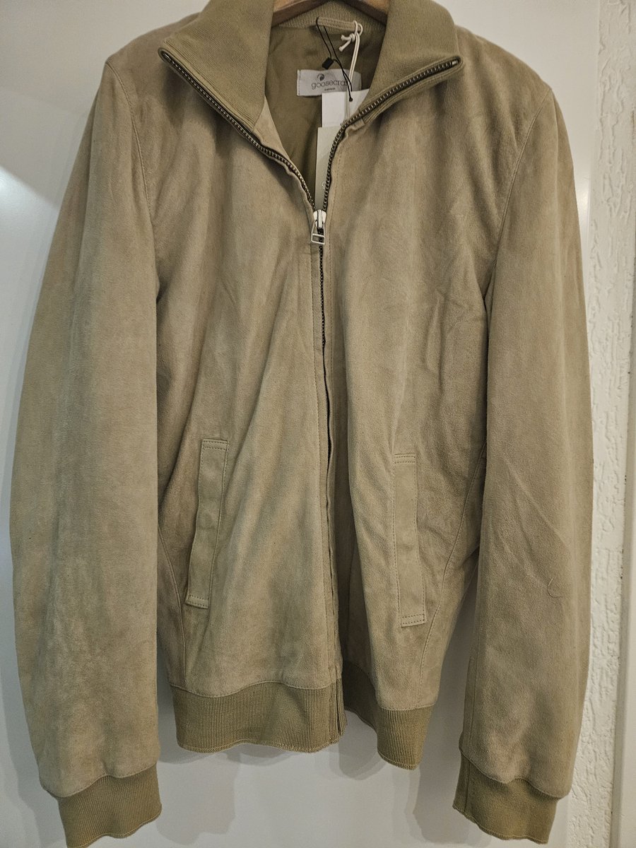Goosecraft- Suede heren jas - Beige - Maat S
