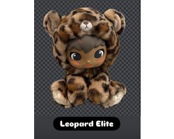 MorisMos Designer Knuffel Beer – Luxe Pluche Teddy – Cadeau voor Kinderen & Volwassenen – Leopard Elite