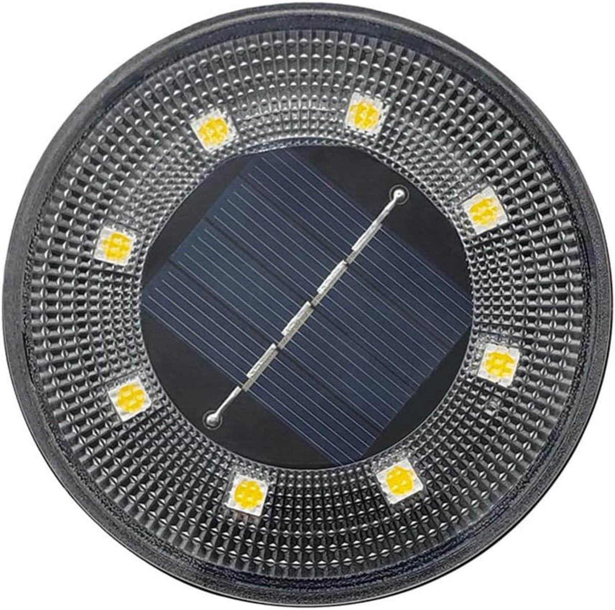 8-pack solar grondverlichting – IP68 waterdicht – plat – warm wit tuinverlichting-Belle's product