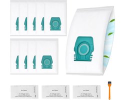 14 stucks - 10 stofzakken, 3 sets filterkatoen en een borstel -compatibel met Miele Pure TU-stofzuigerzakken voor Guard S1/L1 Junior/Silence/Allergy/Parquet XL/AllFloor/Cat Dog/Flex/Comfort