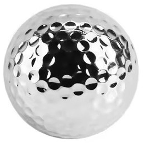 Veliro Golfbal Zilver - Luxe Metallic Golfbal - Uniek Cadeau voor Golfer - Decoratief & Opvallend - Per Stuk — afbeelding 4
