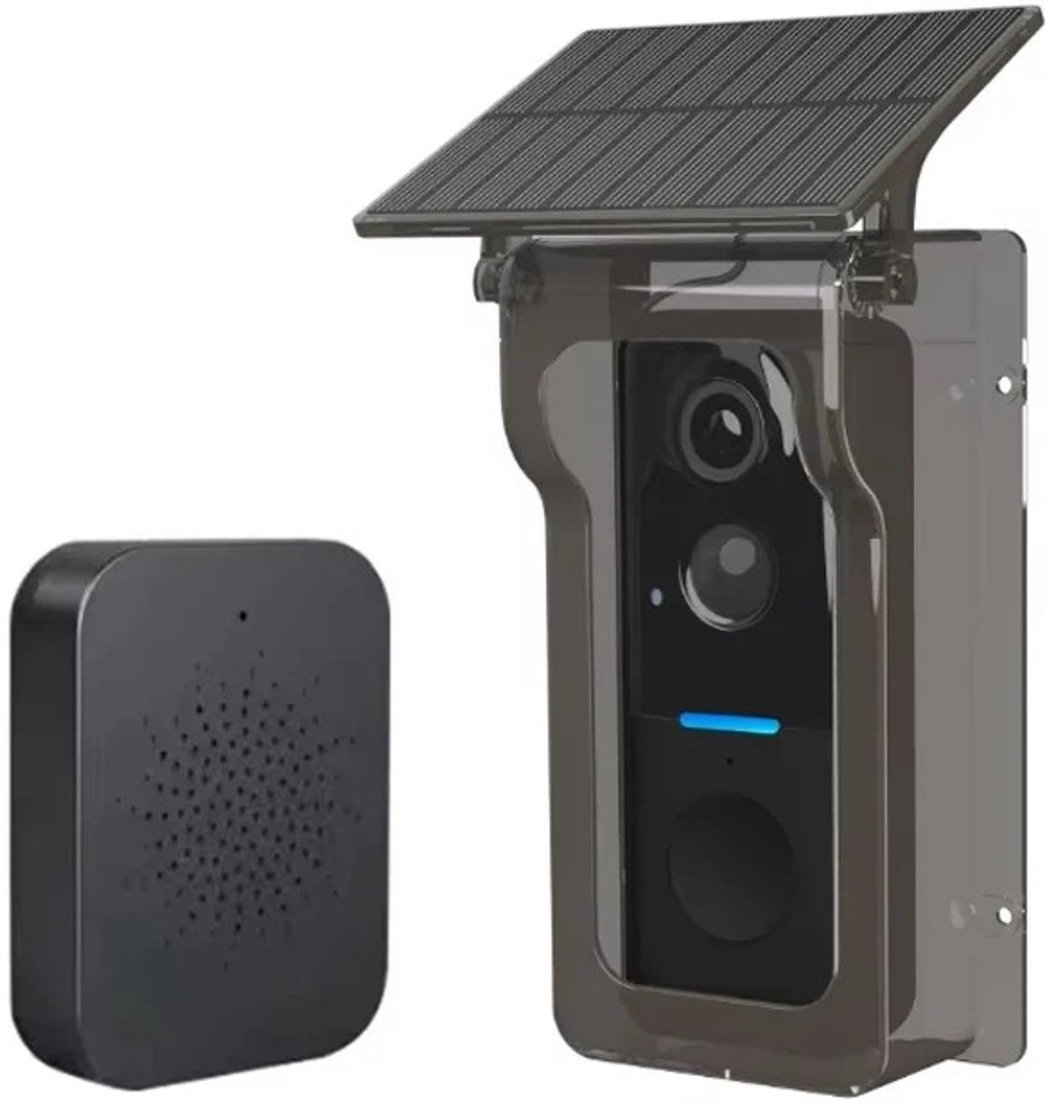 HOB Smart Black Video Deurbel met Camera - Zonne-energie - afbeelding 3