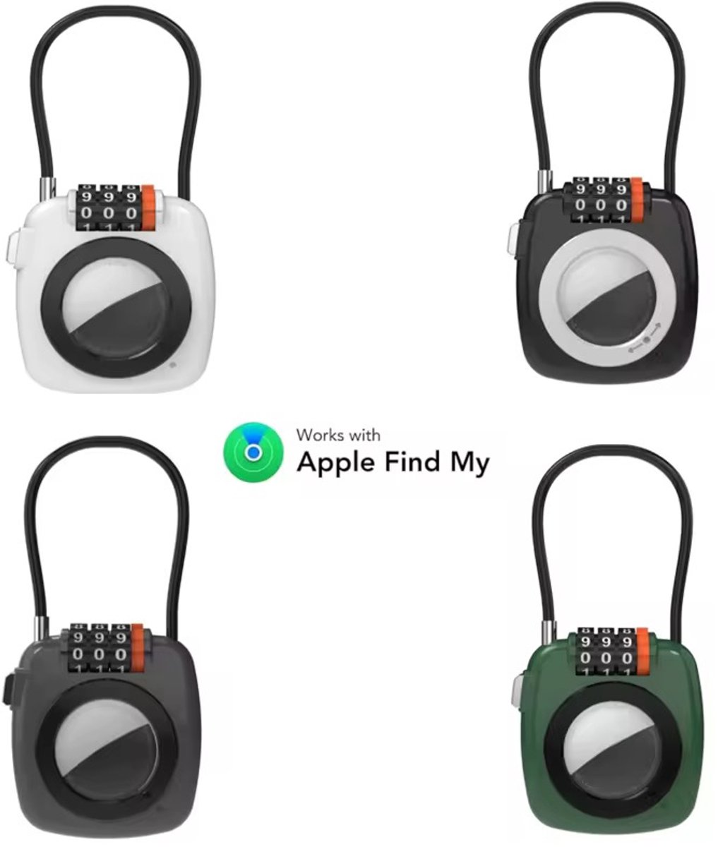 Lordani Cijferslot met Apple Tracker | Kabelslot | Reisslot | Skislot | Bagageslot | Hangslot