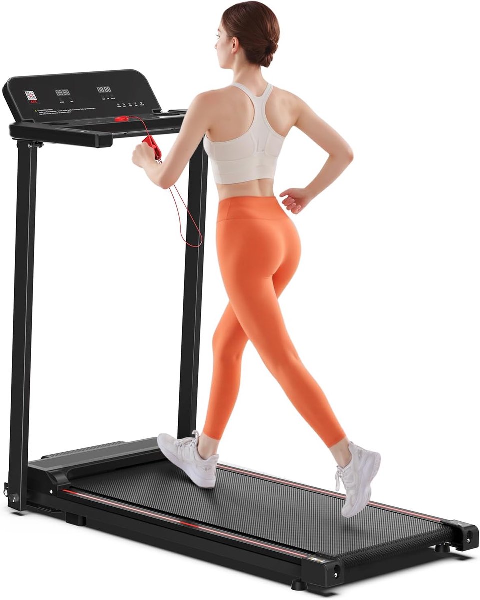 Elektrische Loopband - Inklapbare Loopband - Thuiswerken Fitness - App Besturing Stil - 120 kg Belastbaar - Zwart