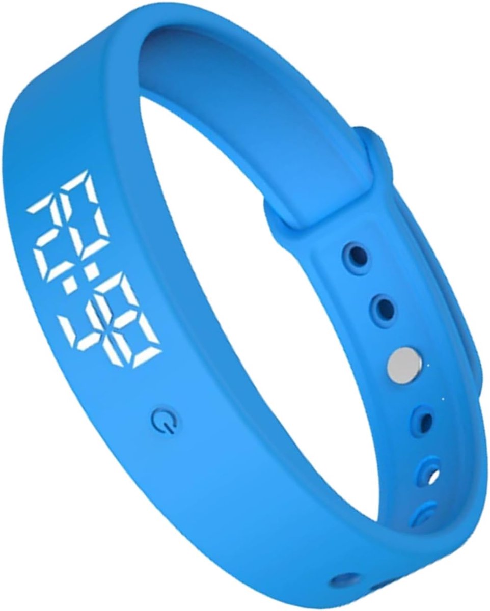 Alarm Polsband - Timer Klok - Medicatie Herinnering - Ruisvrij Waarschuwingssysteem - 3 Alarmen - Blauw