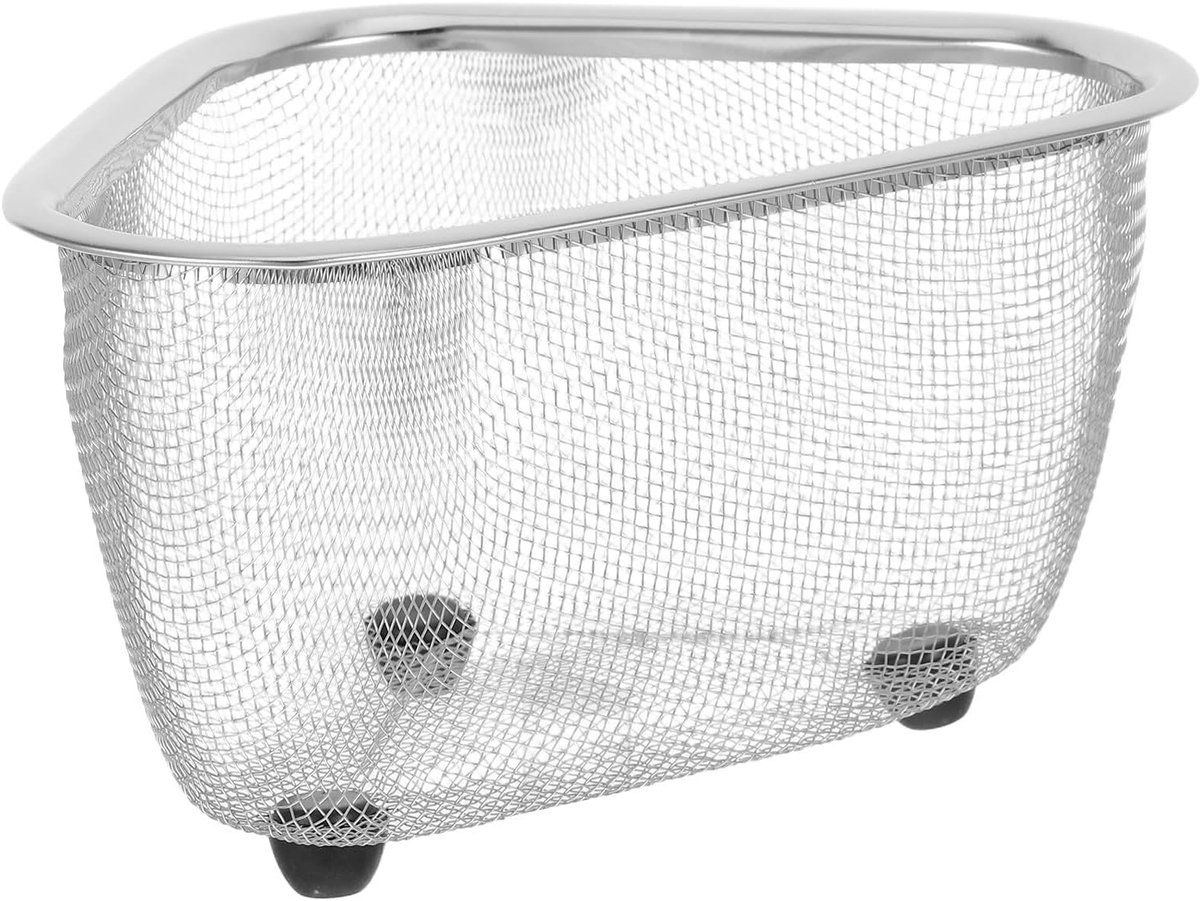 Driehoekige Zeefmand - Gootsteen Organizer - Keuken Afvoer - Compact Ontwerp - 18 x 13 x 9 cm