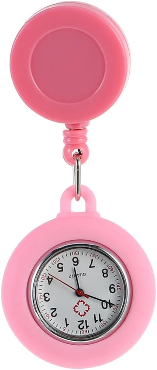 Verpleegster Horloge - Zakhorloge Clip - Medisch Werk - Uitschuifbare Ketting - 9 x 4 x 2 cm - Zwart