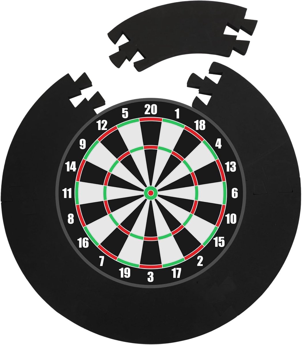 Dartbord Muurbeschermer - EVA Foam Set - Bescherming Muur - Zonder Gereedschap - 72cm Buitendiameter - Zwart