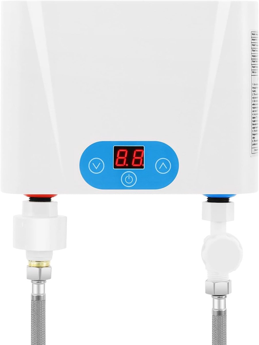 Doorstroomboiler Elektrisch - Mini Boiler - Keuken Gootsteen - Direct Warm Water - 21x17cm Compact - Wit