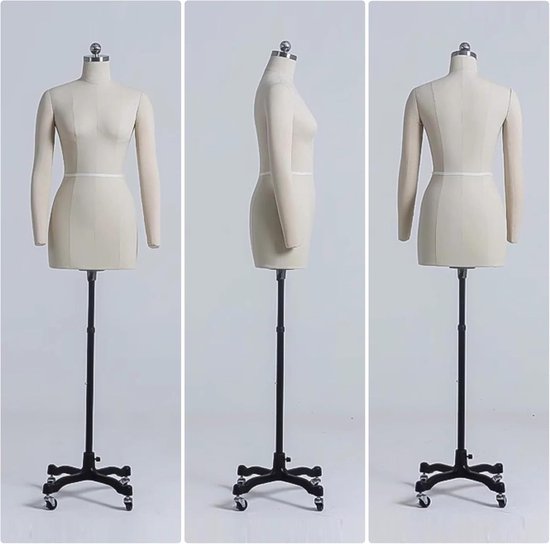 Verstelbare paspop - Kleermakerspop halve body - Kleding op maat maken - Met armen en pinnen - XXXL Model 92 — afbeelding 5