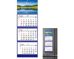 Wandkalender 3 Maanden - Jaarkalender Planner - Thuis Kantoor Klas - Opvouwbaar Design - 33.5 x 22 cm - Afbeelding
