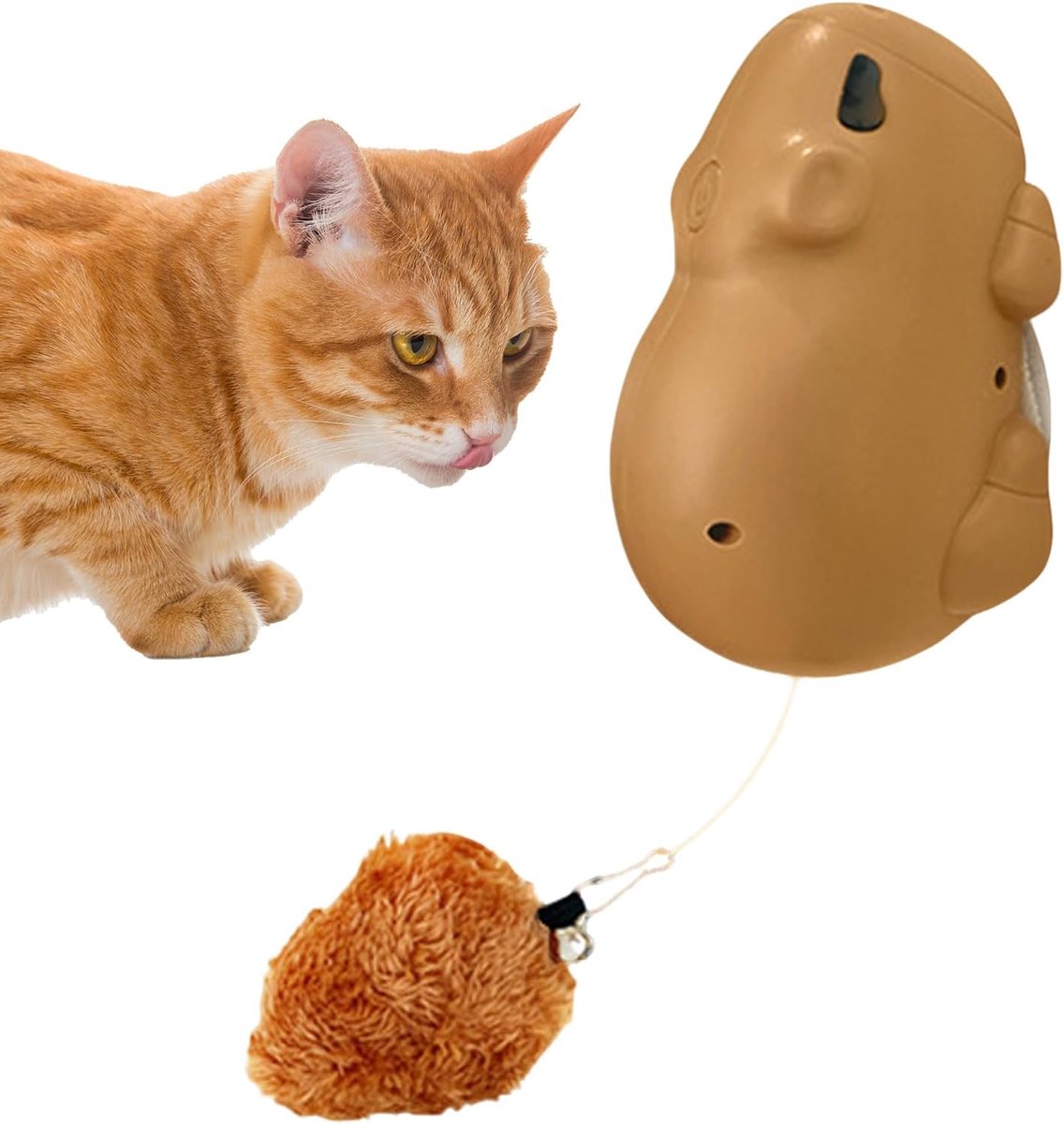 Kattenspeelgoed - Interactieve bal - Zelf spelen - Automatisch bewegen - 12cm x 11cm x 8cm - Enkele kleur