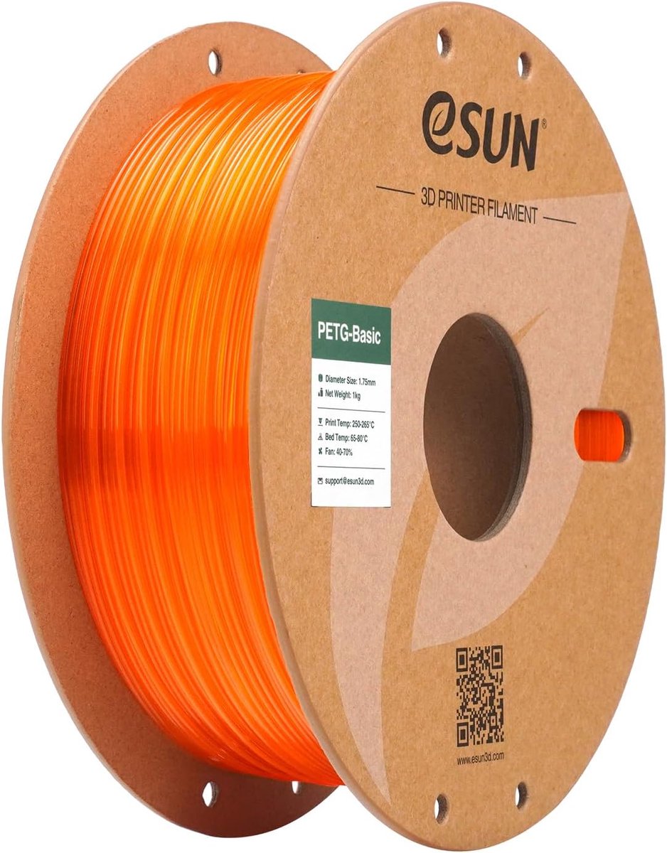 3D Print Filament - PETG Materiaal - Objecten Creëren - Hoge Sterktegraad - 1KG Spoel - Oranje