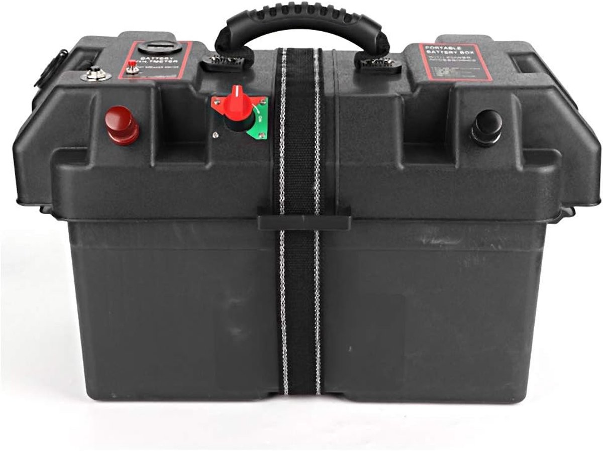 Accubak Boot - Accu Container - Buitenboordmotor - Met Batterijmeter - Groep 24/27