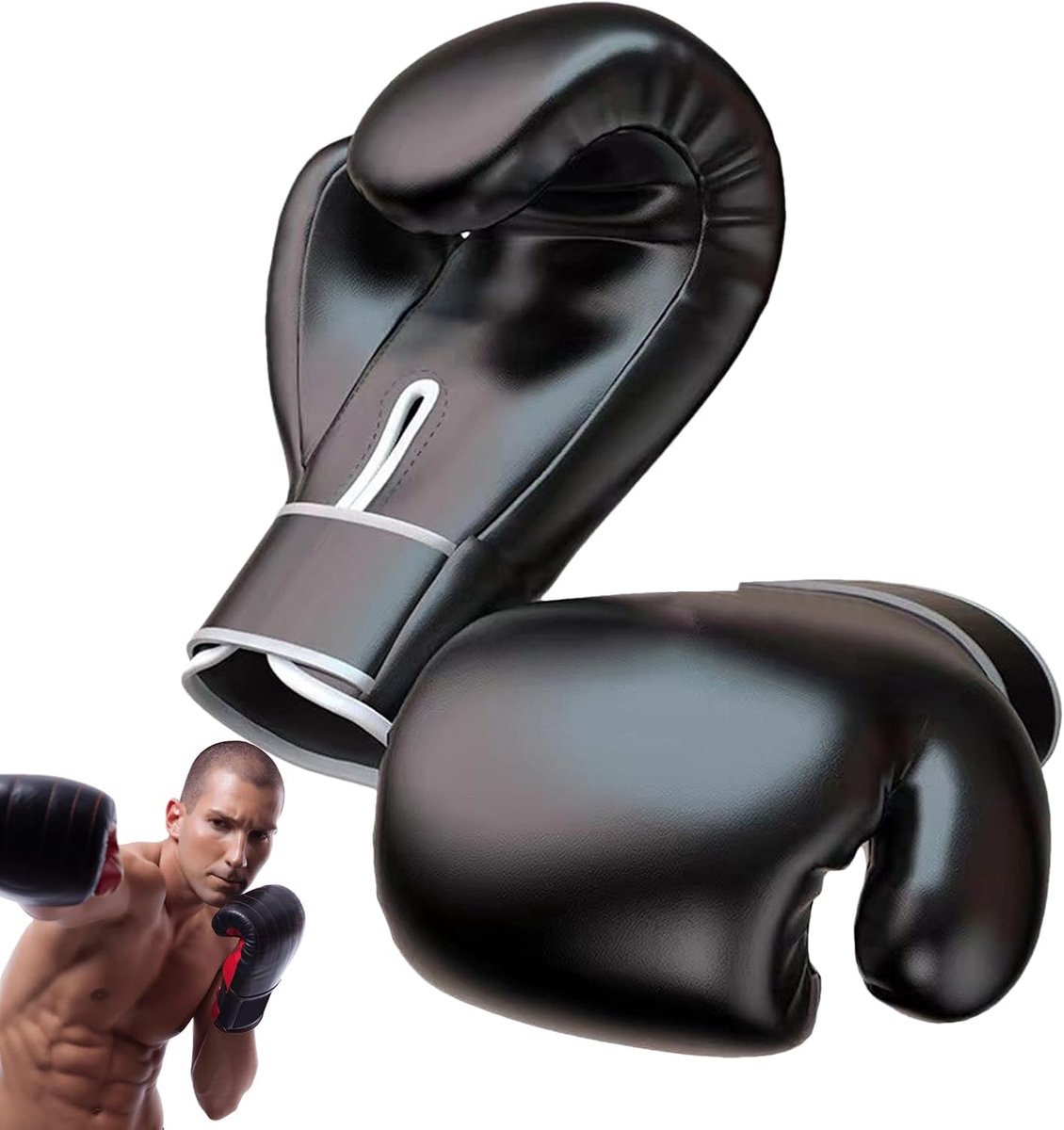 Bokstrainingshandschoenen - Vechthandschoenen - Intensieve Training - Compact Ontwerp - 250 g - Zwart