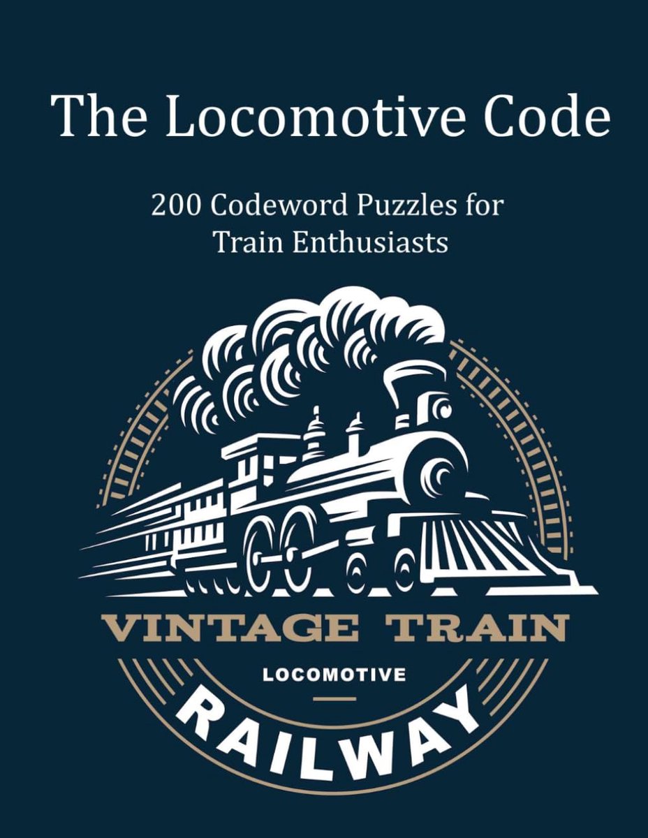 Locomotief Puzzelboek - Trein Codewoord Spellen - Mentale Uitdaging - 200 Unieke Puzzels - 21.6 x 27.9 cm