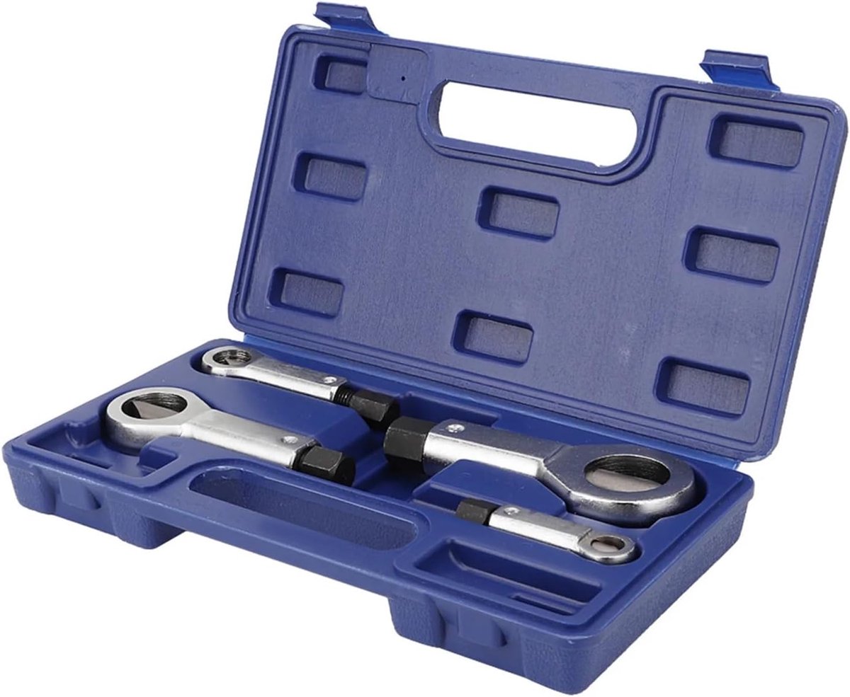 Moer Splitter Set - Beschadigde Moer Verwijderaar - Vastzittende Moeren Losmaken - Duurzaam Koolstofstaal - 9-27mm Bereik - Metaalkleur