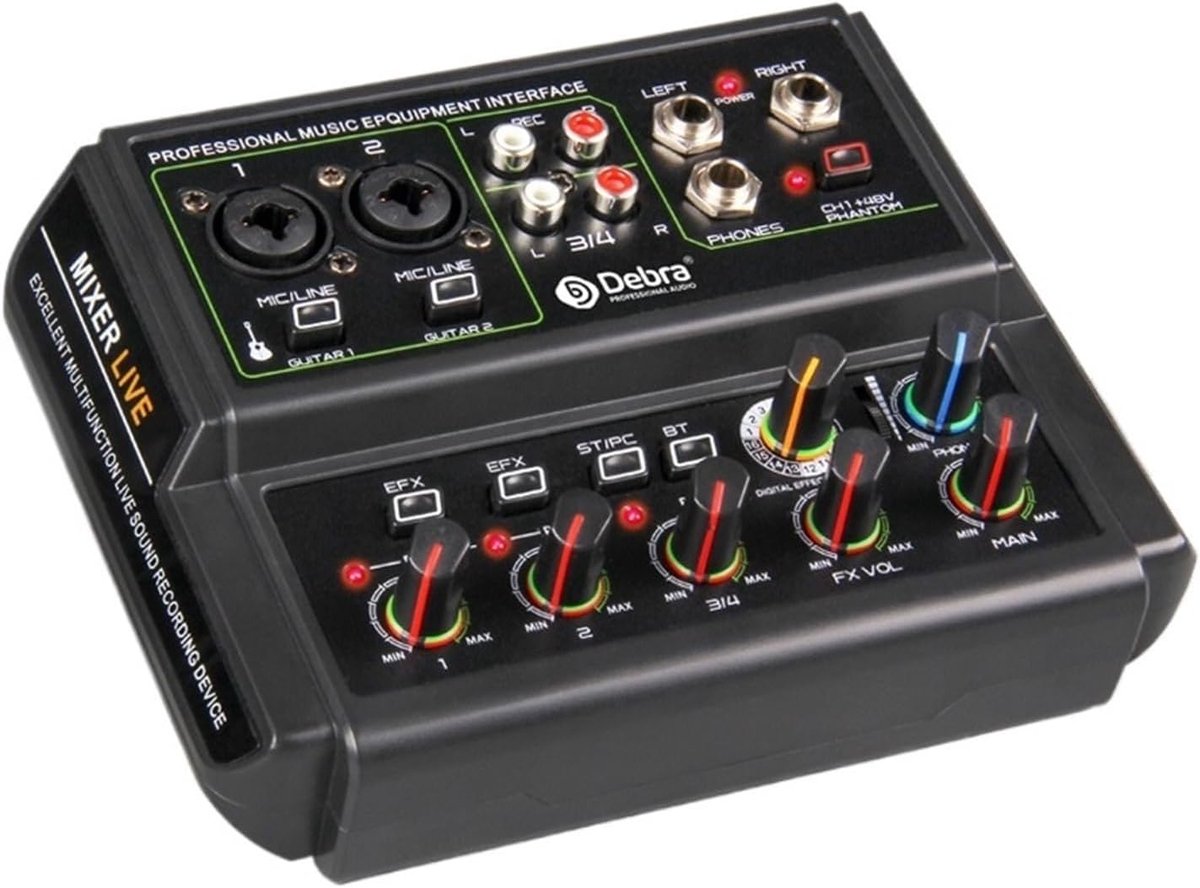 DJ Controller - Audio Interface - Live Uitzending - 4 Kanaals Geluidskaart - 500 Gram