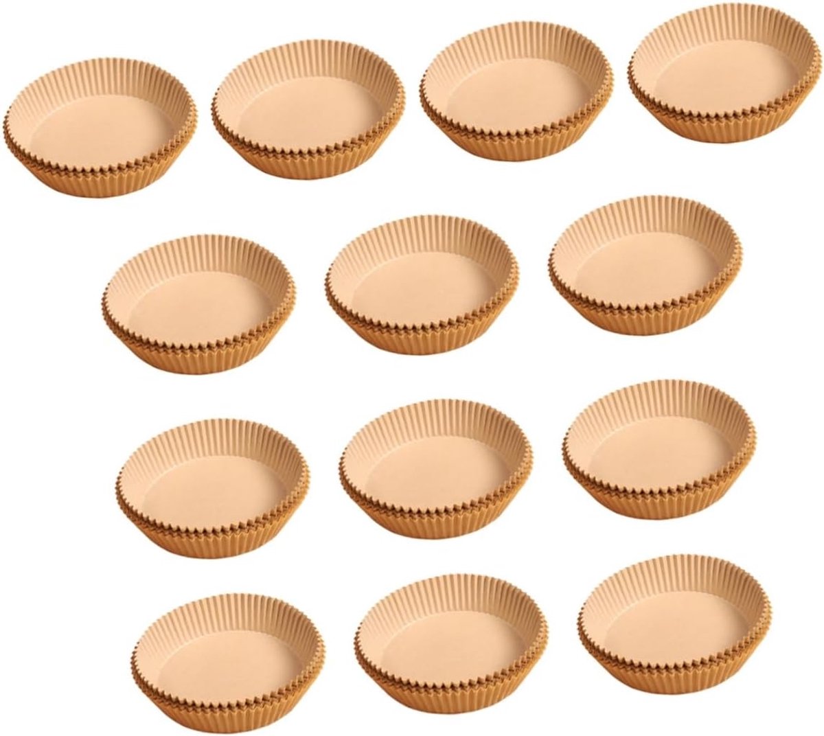 Airfryer Bakpapier - Ronde Vormen - Voedsel Bereiden - 100 Stuks Set - 20cm Diameter - Geel