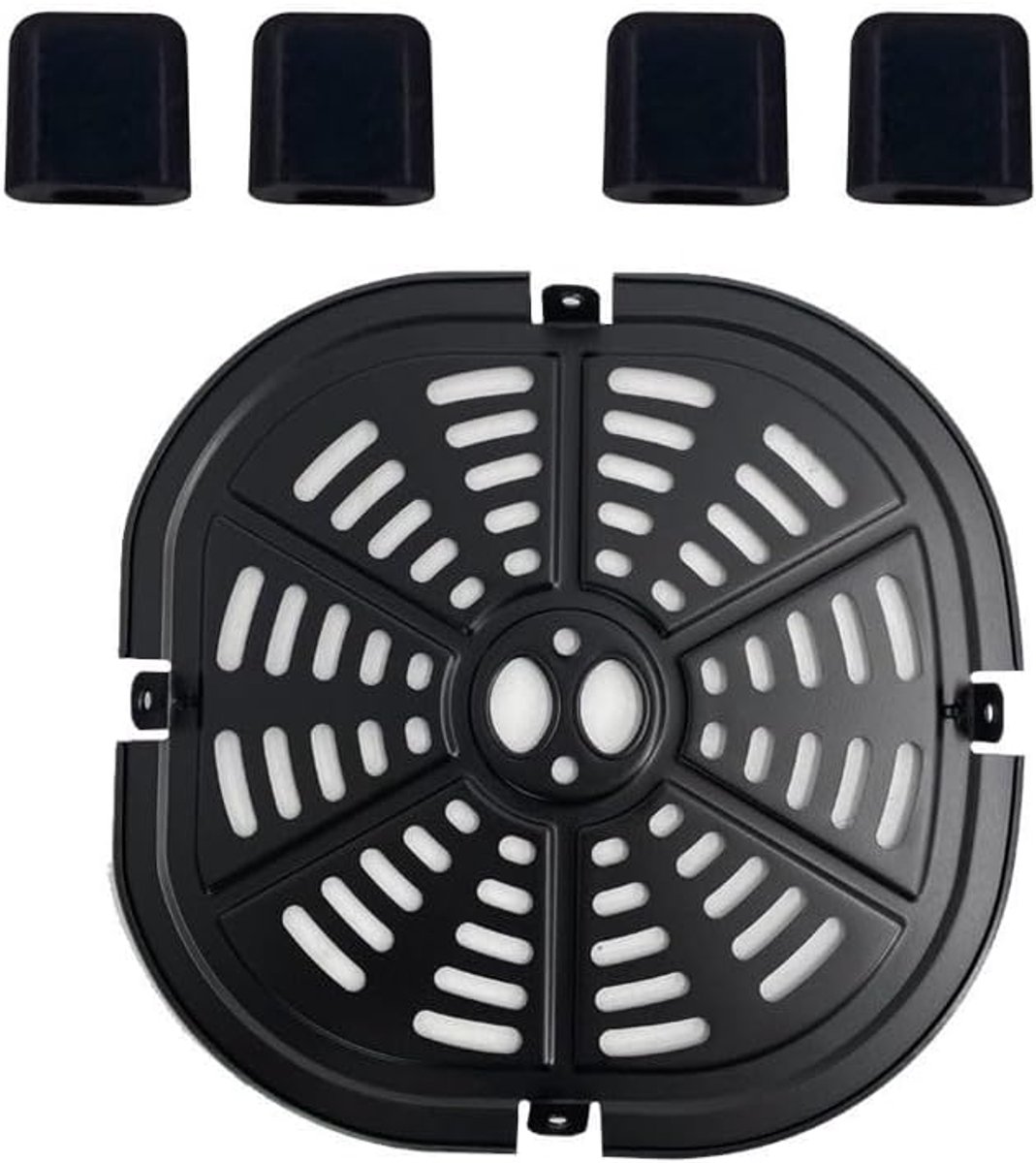 Vervangende Bakplaat Bakvorm Lade Airfryer Accessoire Met Hoekbeschermers 21 x 205 cm Zwart