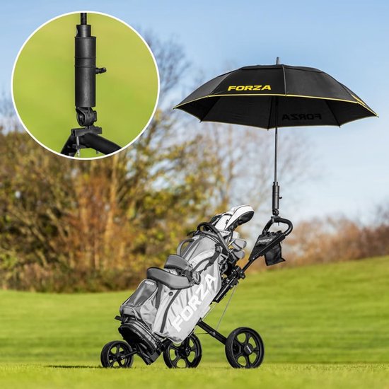 Golftrolley 3 Wielen - Golfkar Duwkar - Golfen Ondersteunen - Lichtgewicht Aluminium Frame - Opvouwbaar Compact - Zwart — afbeelding 5